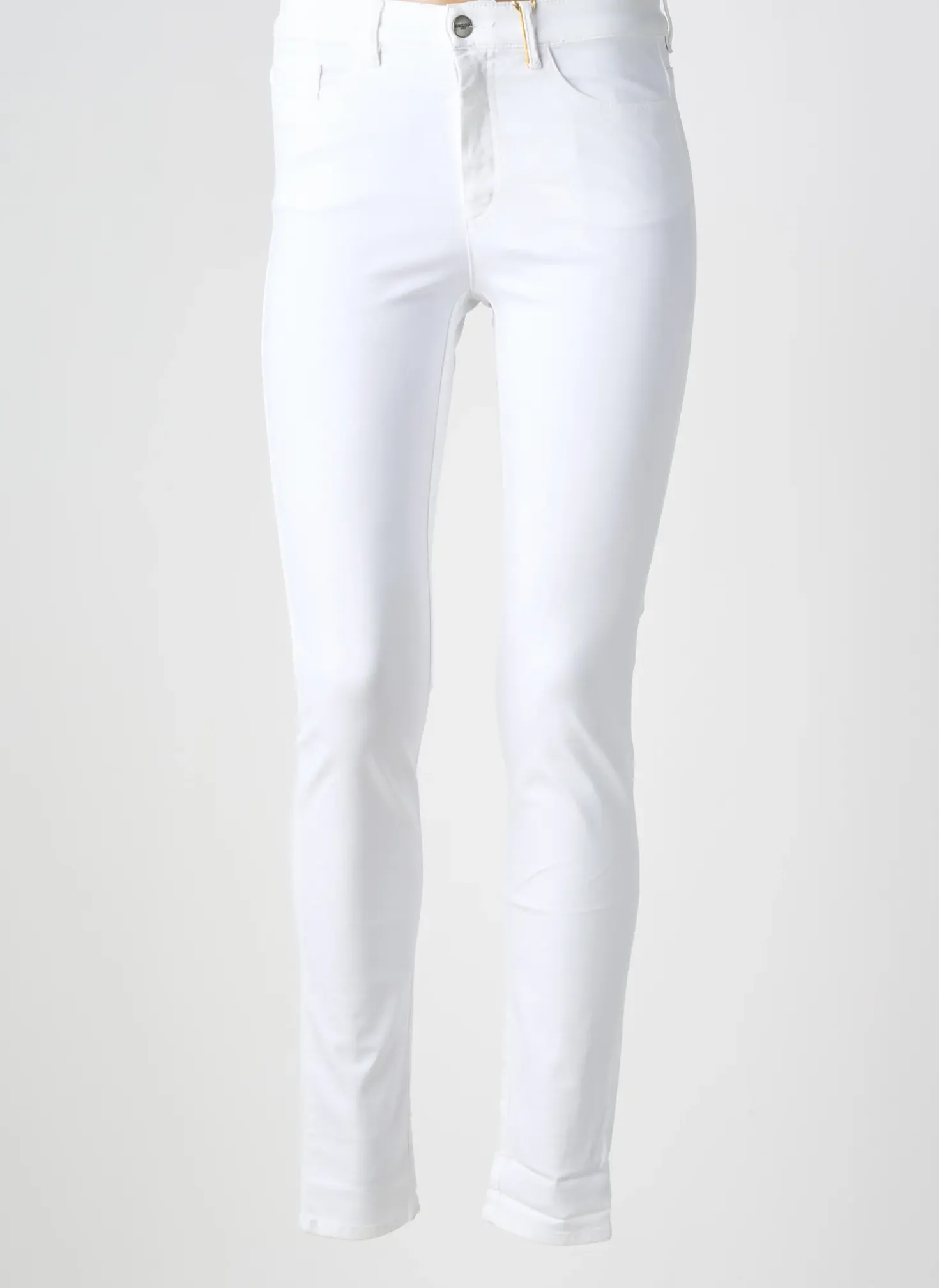 Pantalon Slim Couturist Blanc Taille Normale