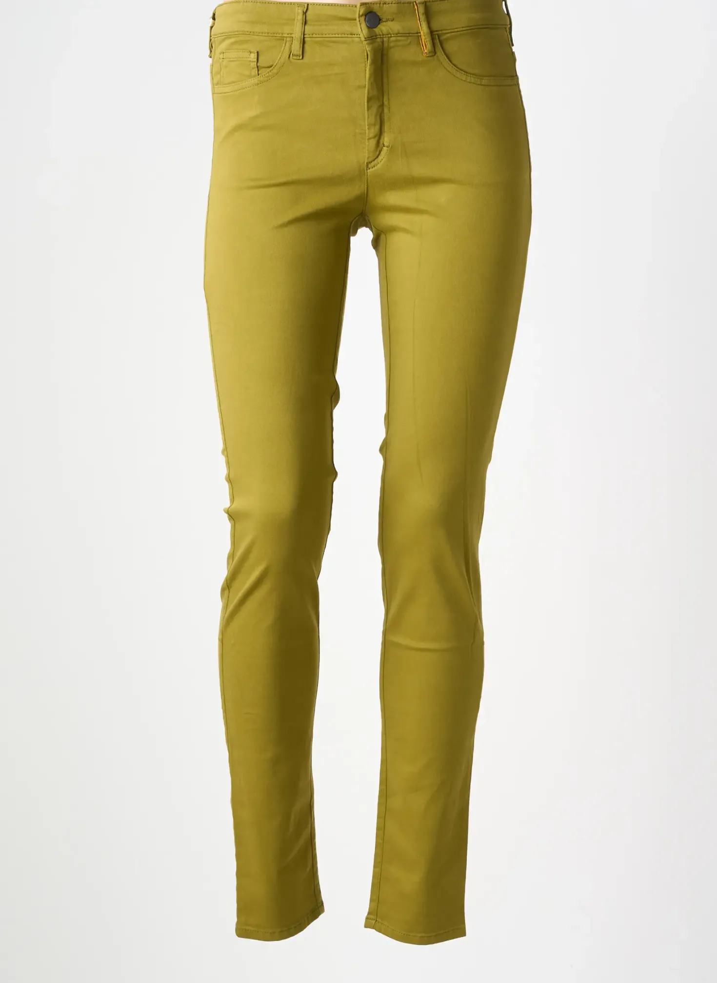 Pantalon Slim Couturist Vert Taille Normale