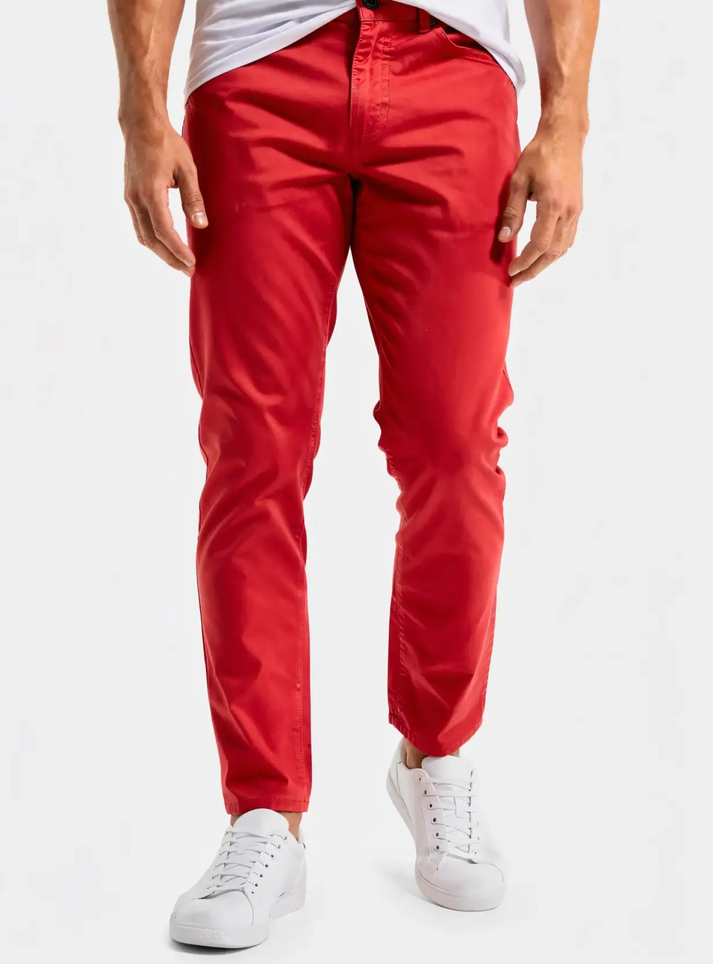 Pantalon Slim Faconnable Rouge Taille Normale