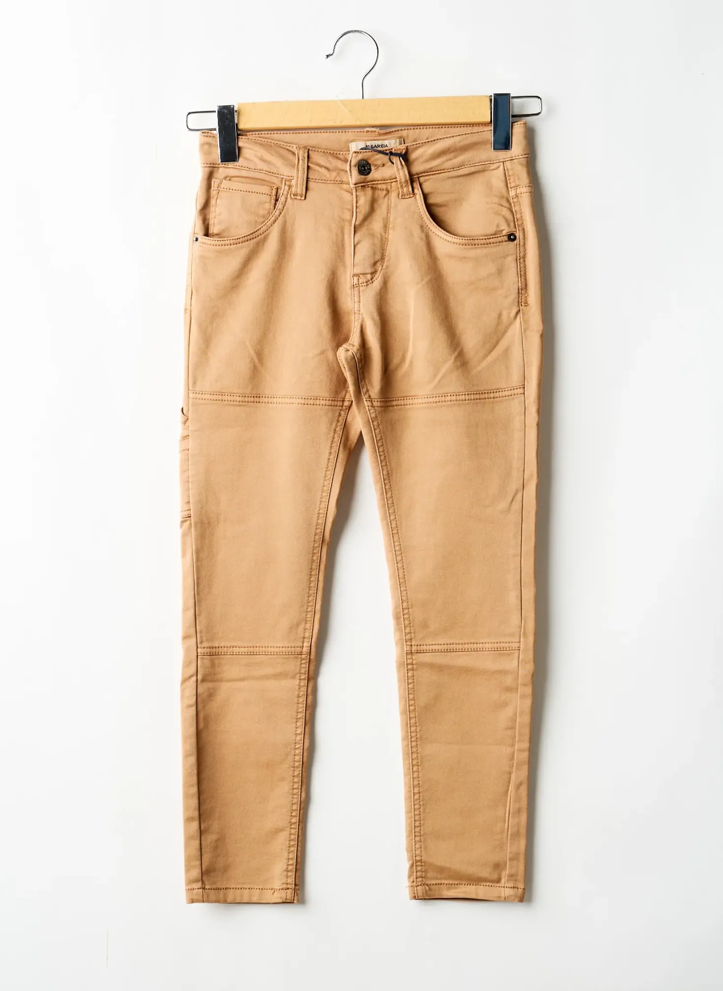 Pantalon Slim Garcia Marron Taille Ajustable