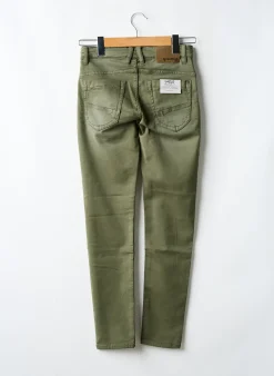 Pantalon Slim Garcia Vert Taille Ajustable