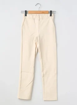 Pantalon Slim Geisha Beige Taille Élastique