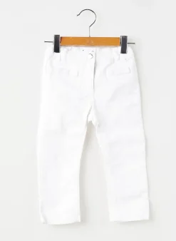 Pantalon Slim Jacadi Paris Blanc Taille Ajustable