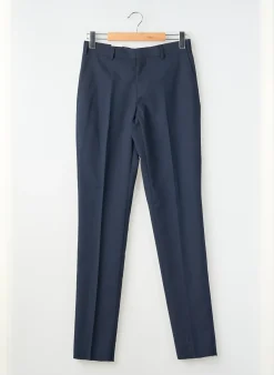 Pantalon Slim Luigi Morini Bleu Taille Haute
