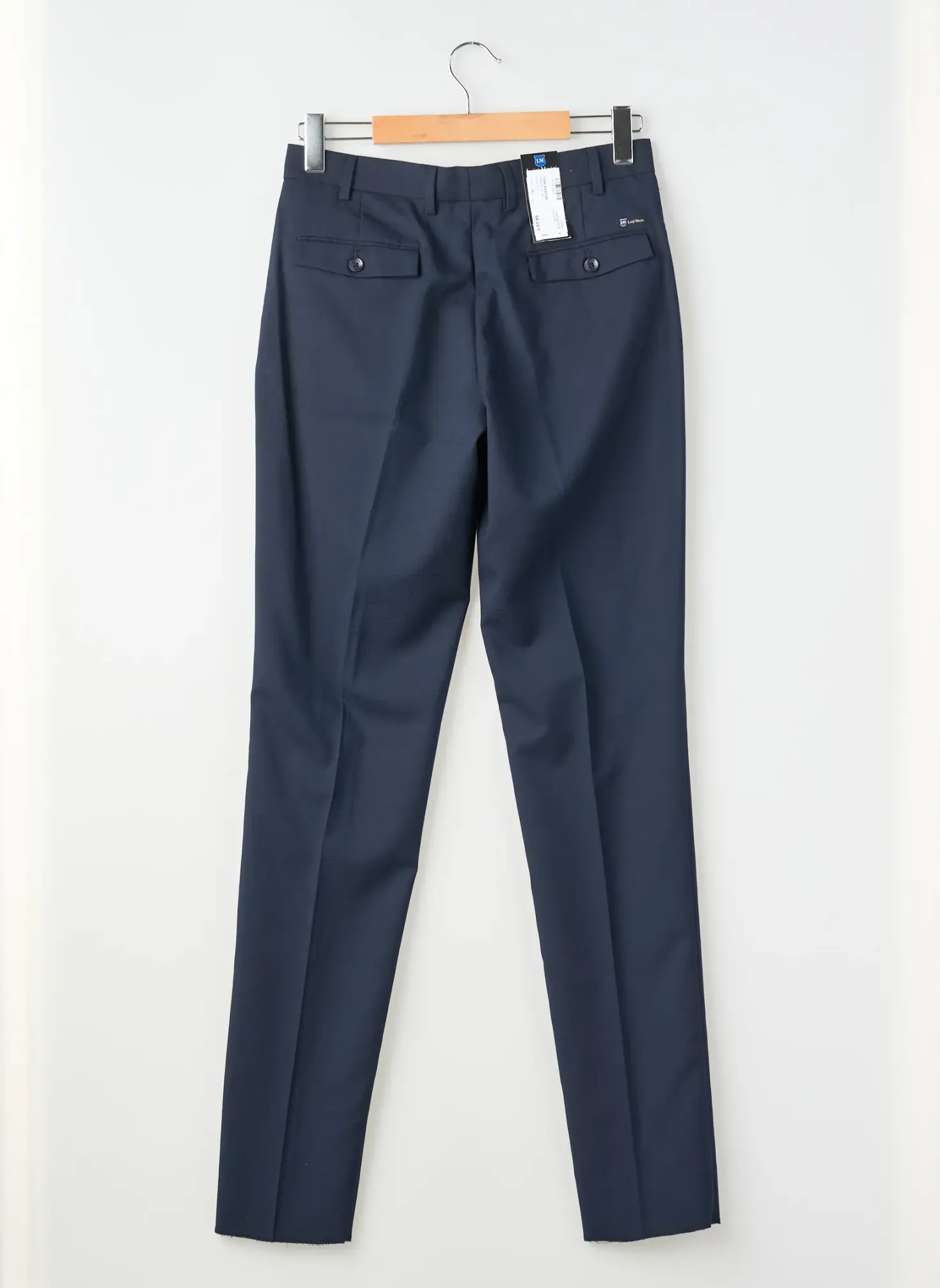 Pantalon Slim Luigi Morini Bleu Taille Haute