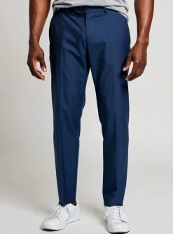 Pantalon Slim Luigi Morini Bleu Taille Haute