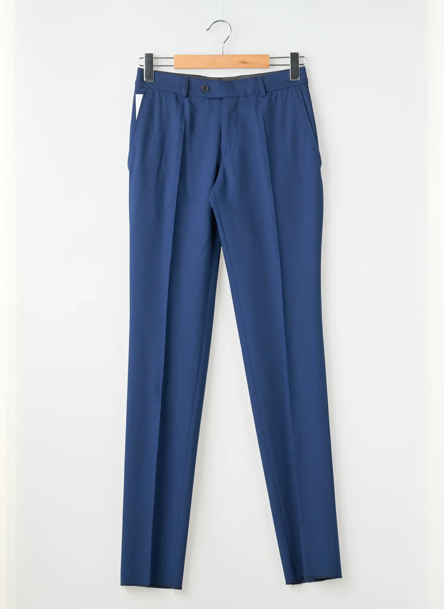 Pantalon Slim Luigi Morini Bleu Taille Haute