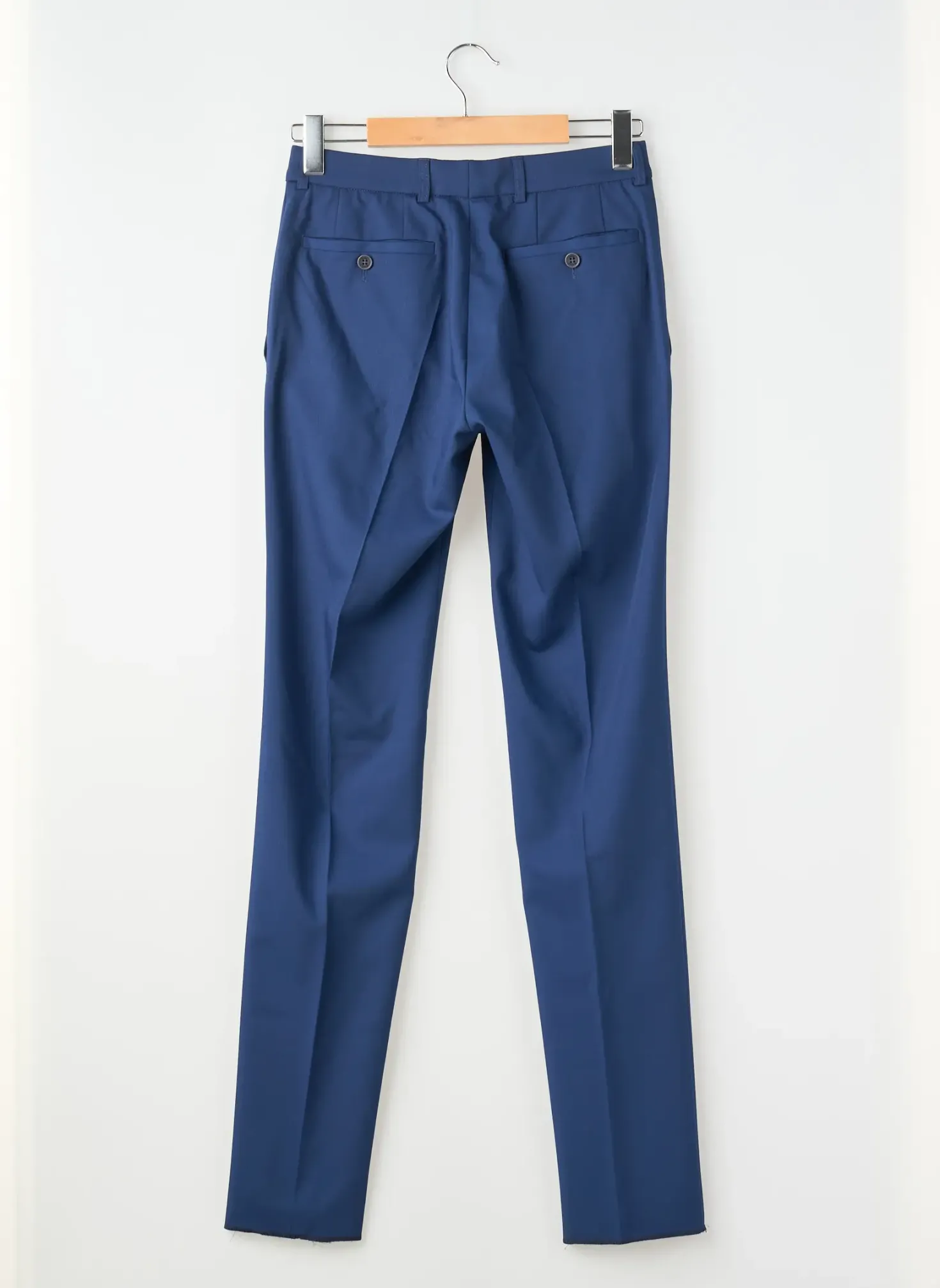 Pantalon Slim Luigi Morini Bleu Taille Haute