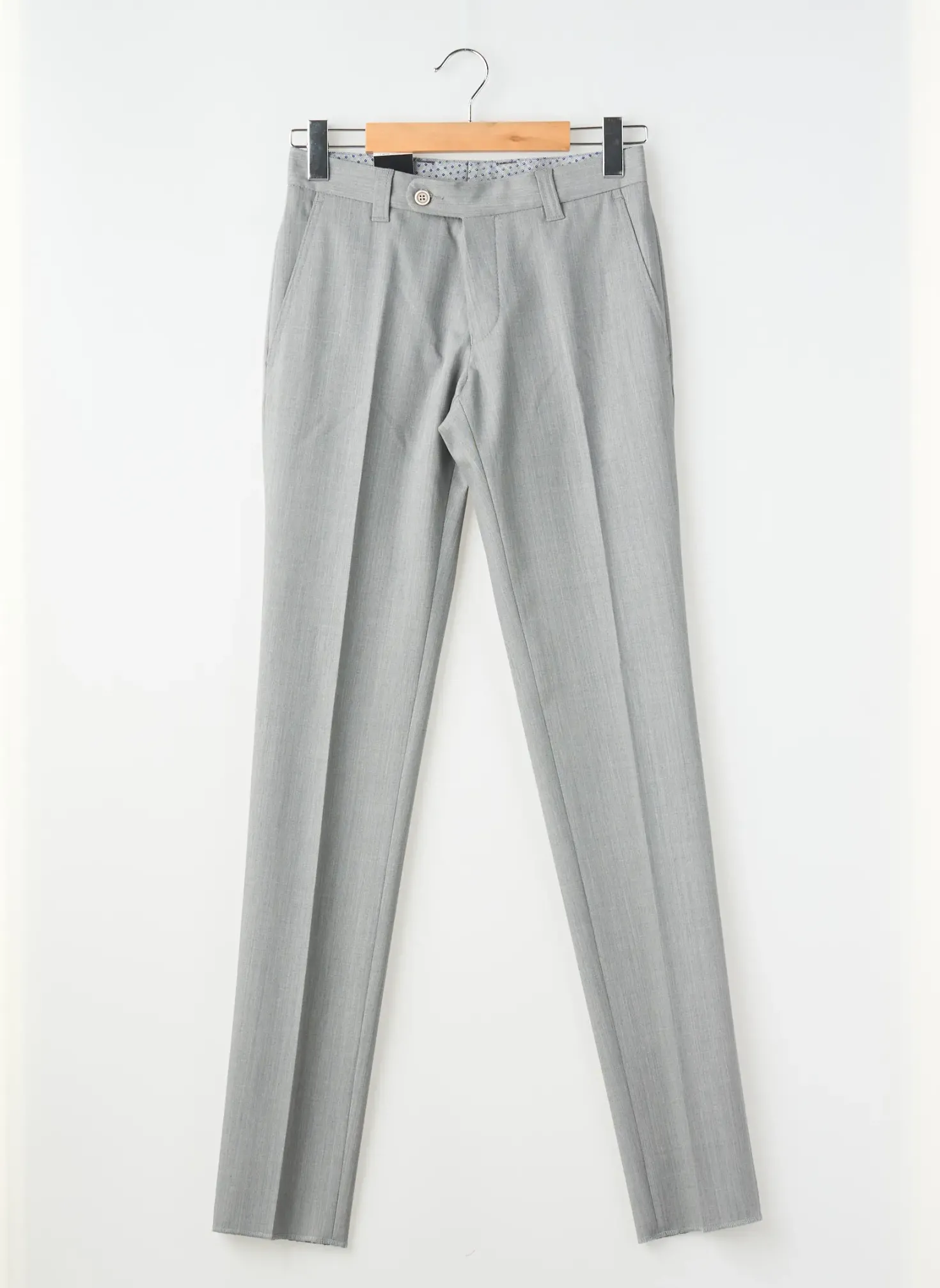 Pantalon Slim Luigi Morini Gris Taille Haute