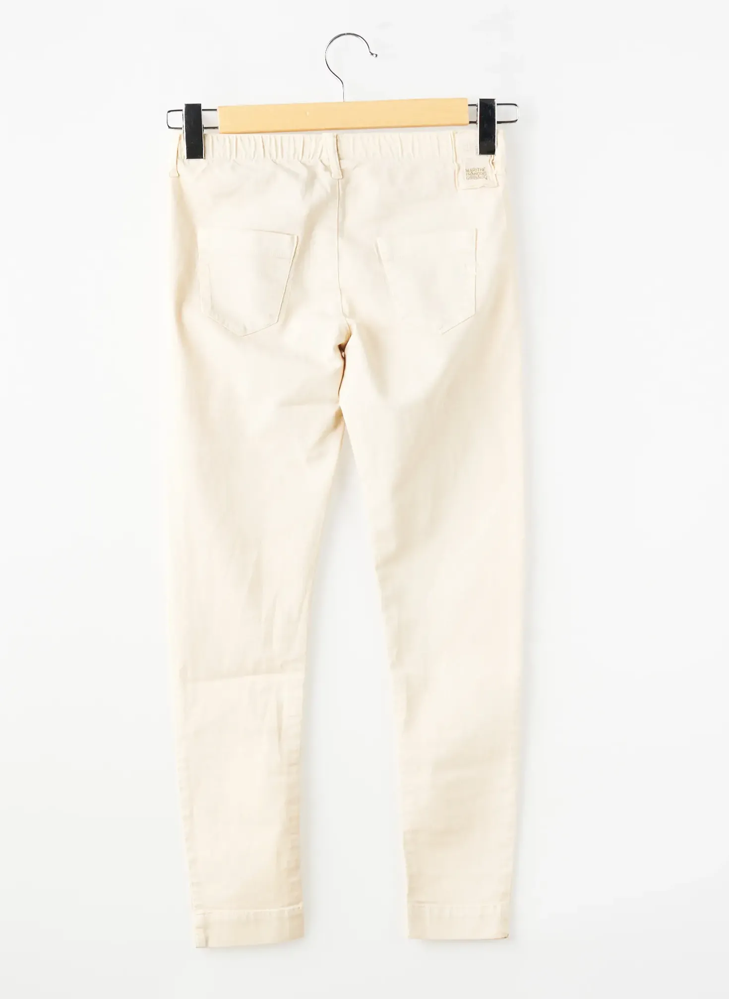 Pantalon Slim Marithe & Francois Girbaud Beige Taille Élastique