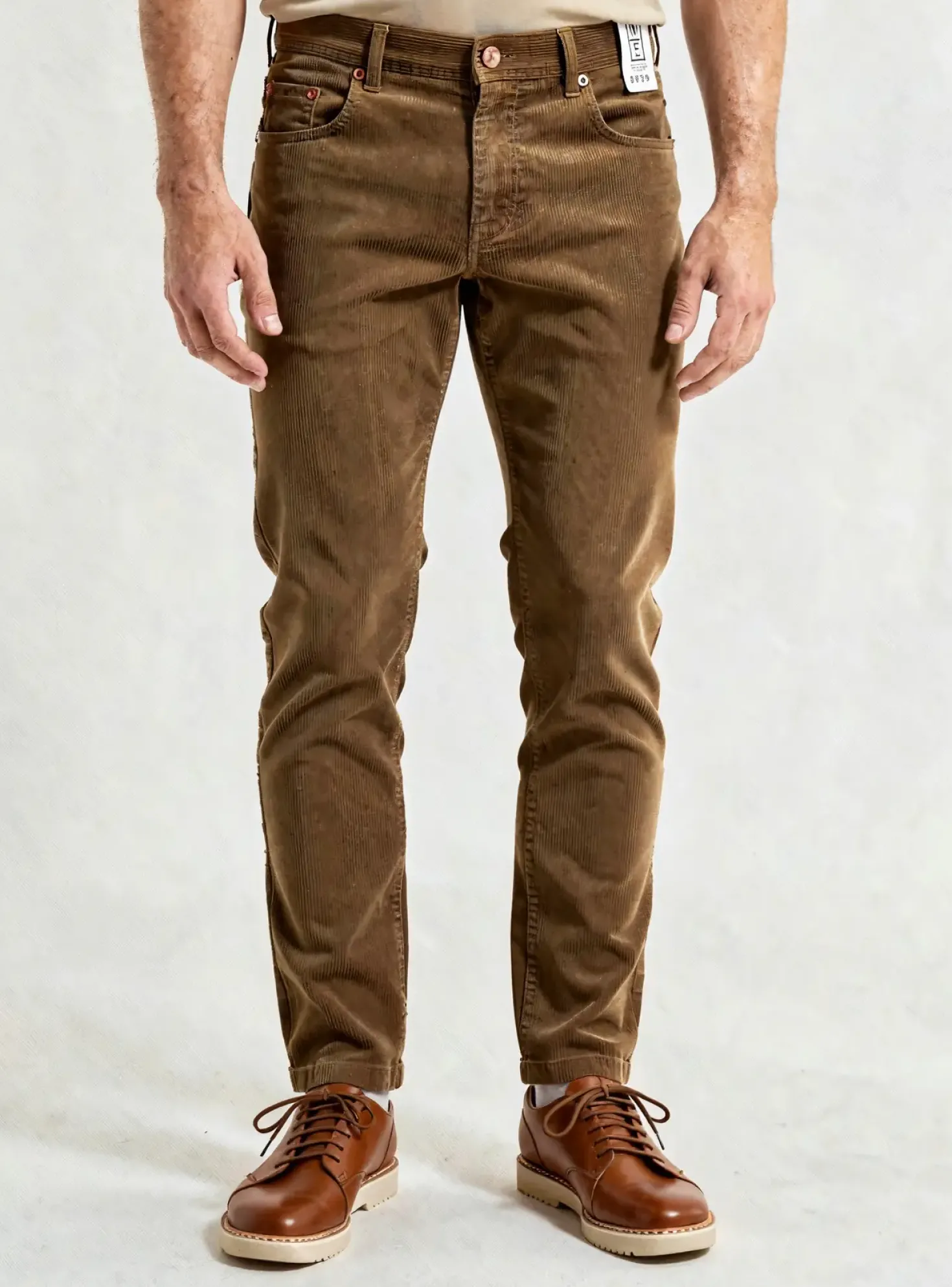 Pantalon Slim M5 By Meyer Marron Taille Normale