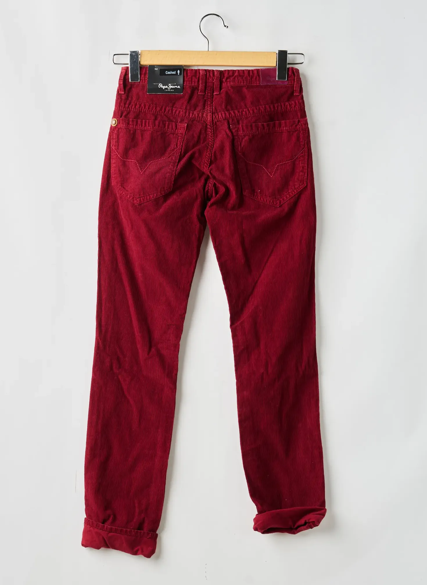 Pantalon Slim Pepe Jeans Rouge Taille Ajustable
