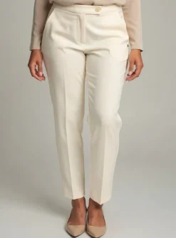 Pantalon Slim Surkana Beige Taille Haute