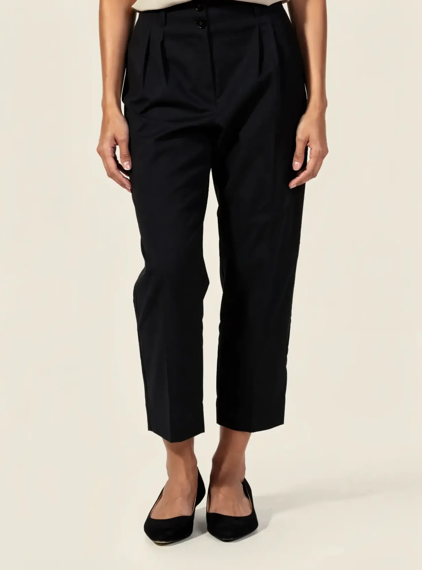 Pantalon 7/8 Tinsels Noir Taille Haute