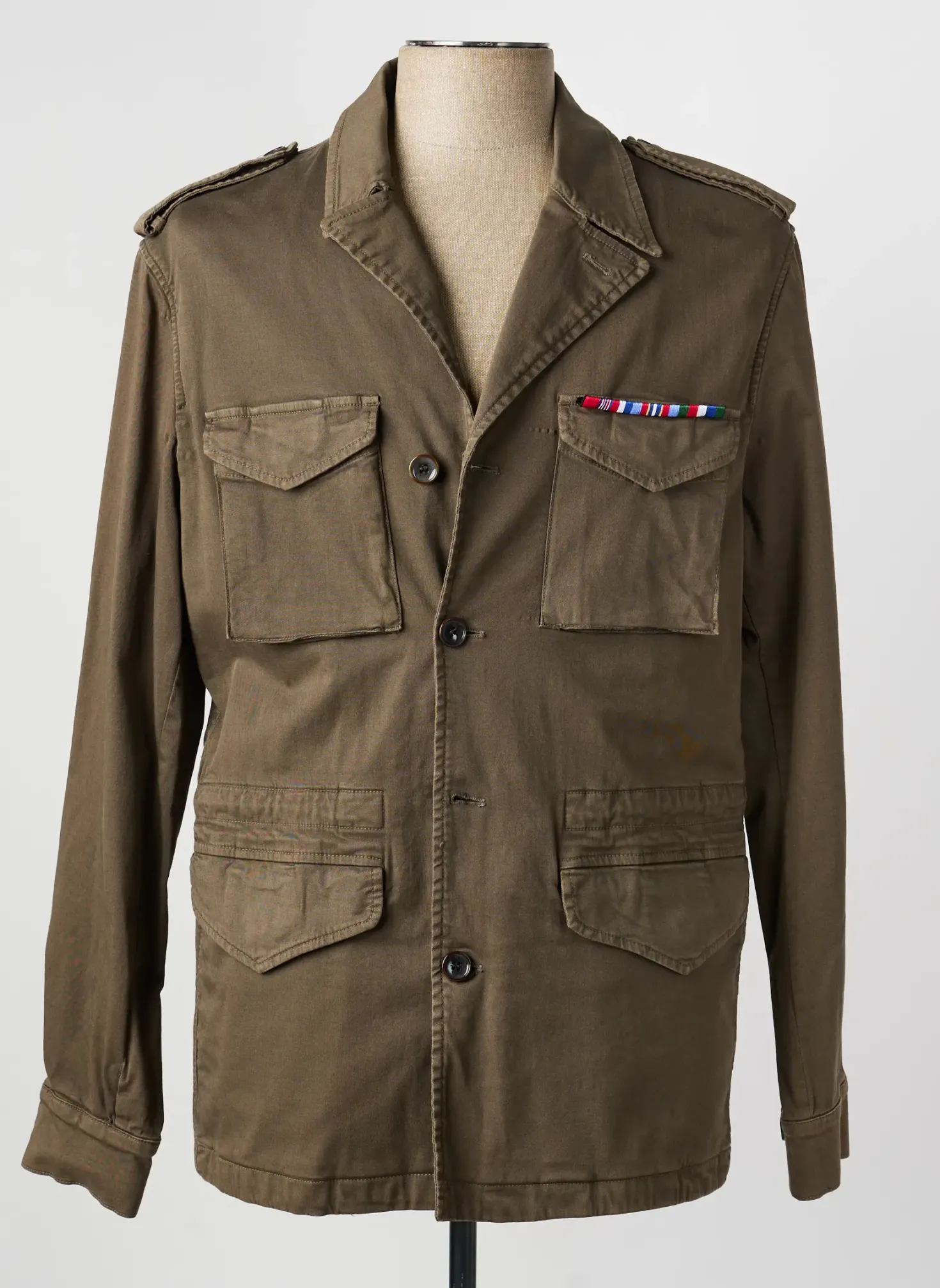 Parka Maison Woolies Vert Sans Capuche