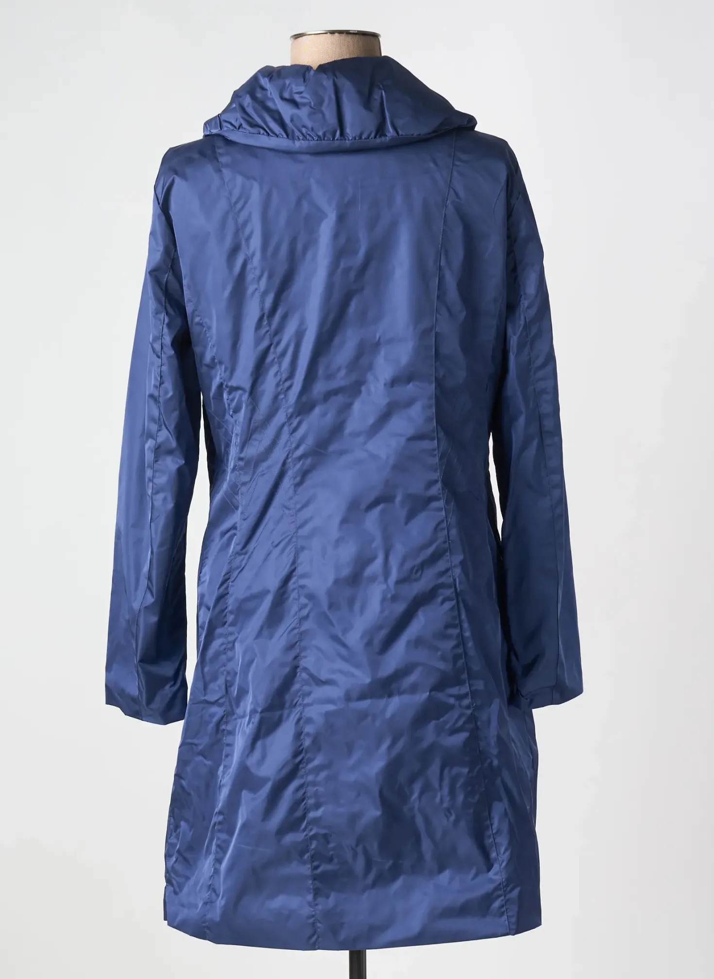 Parka Marble Bleu Sans Capuche
