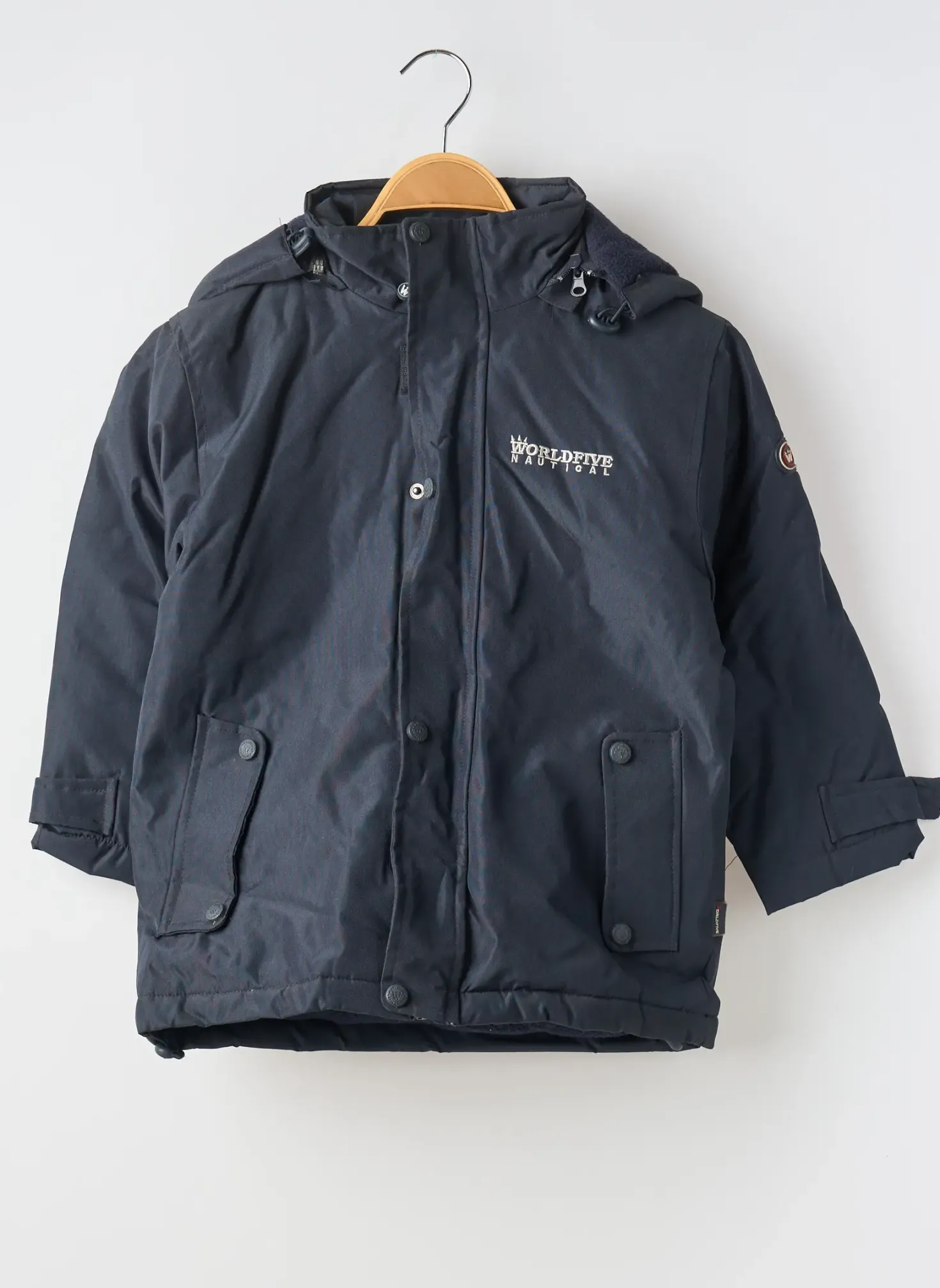 Parka Worldfive Bleu A Capuche