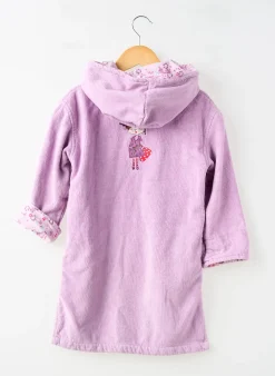 Peignoir Carre Blanc Violet