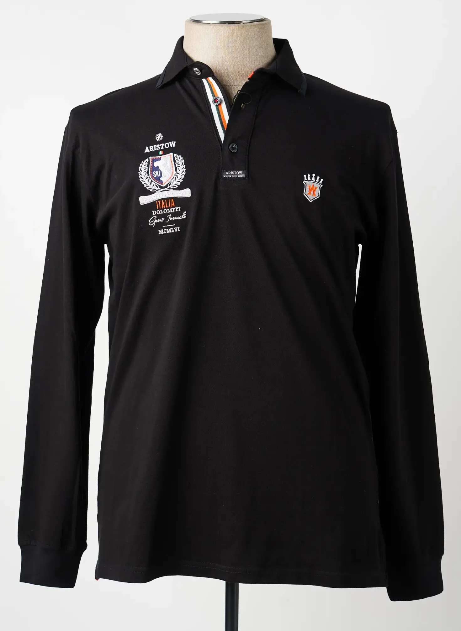 Polo Aristow Noir Manches Longues