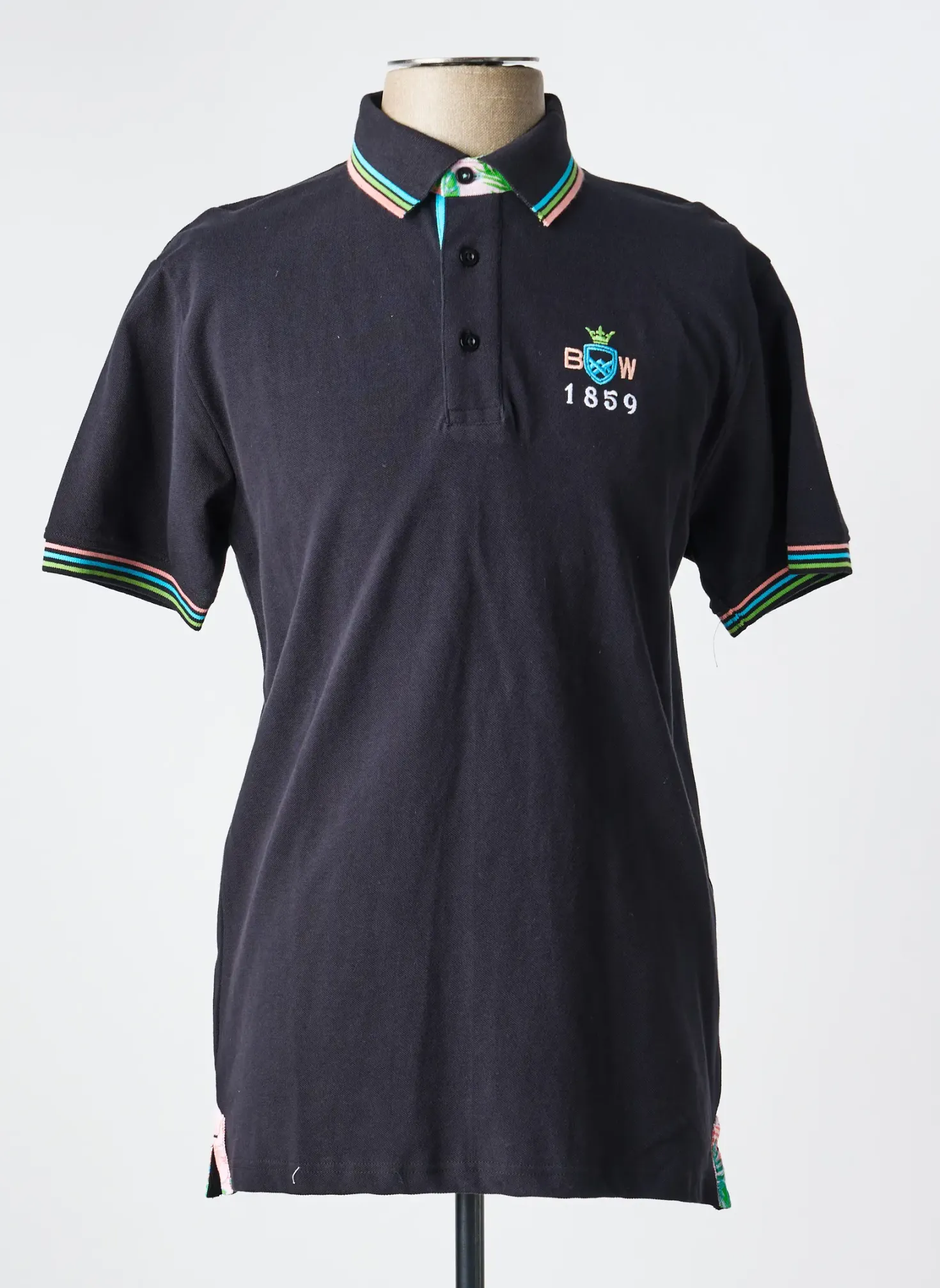 Polo Black Wellis Noir Manches Courtes