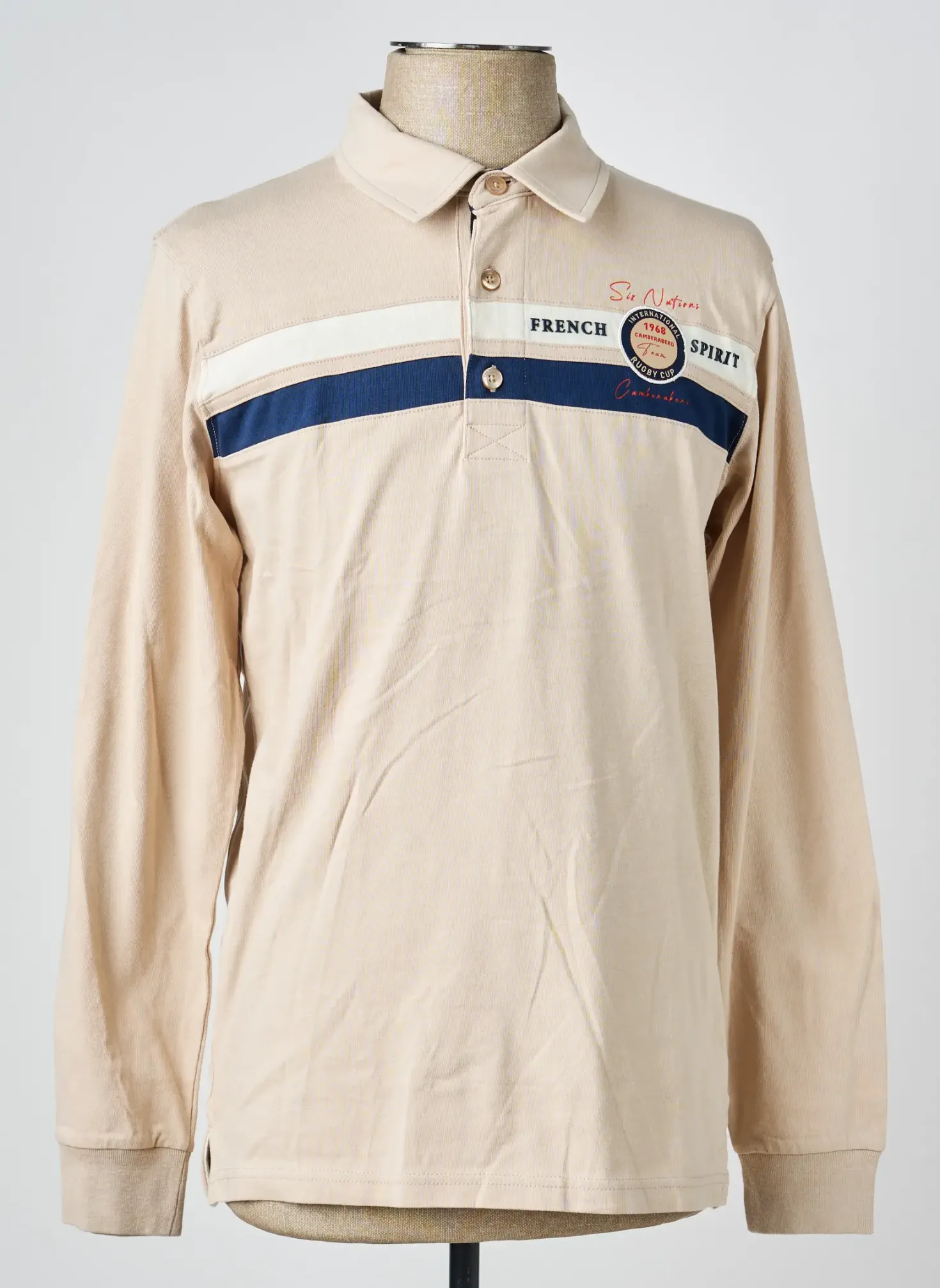 Polo Camberabero Beige Manches Longues