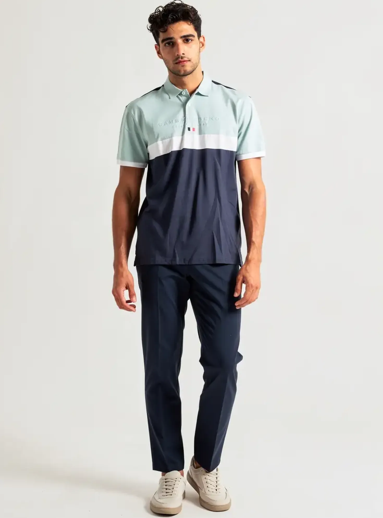 Polo Camberabero Bleu Manches Courtes