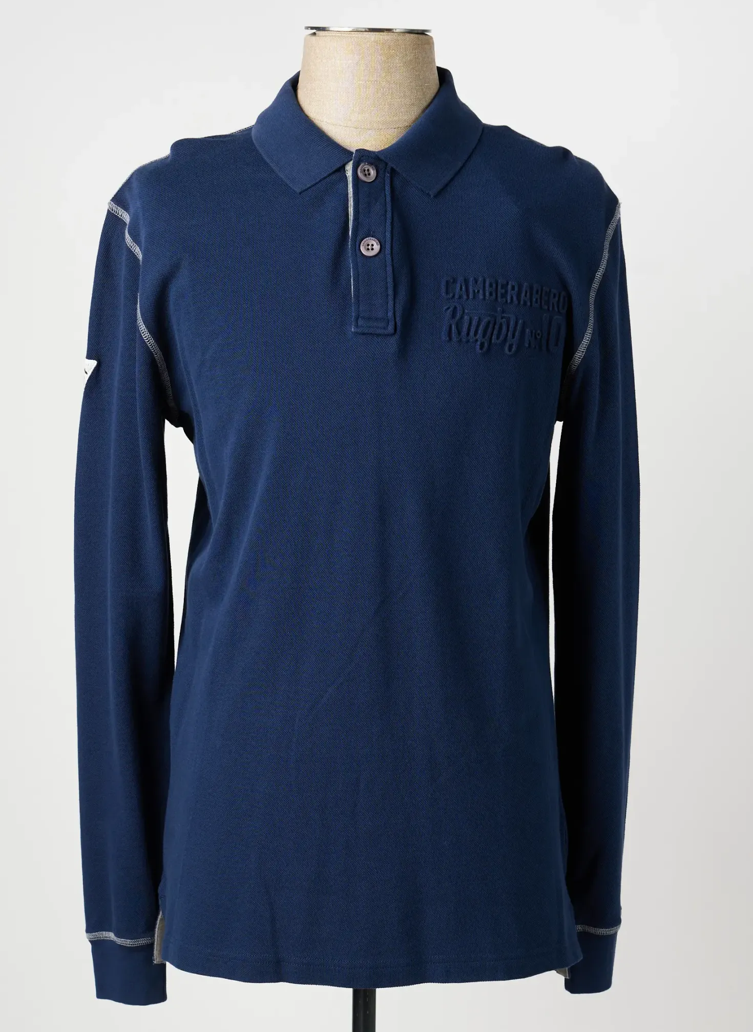 Polo Camberabero Bleu Manches Longues