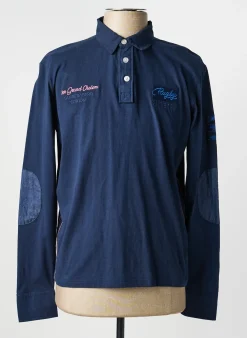 Polo Camberabero Bleu Manches Longues