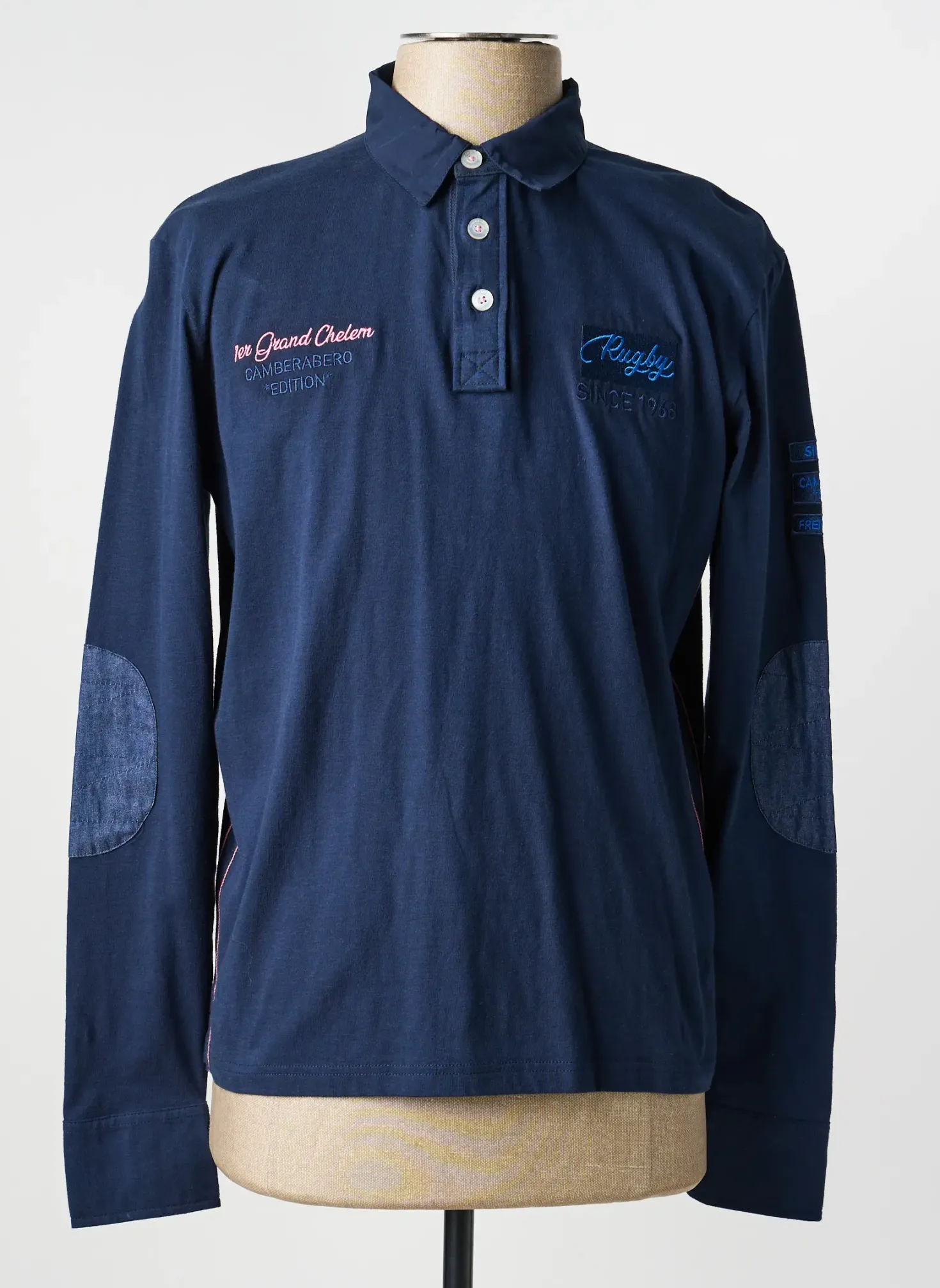Polo Camberabero Bleu Manches Longues