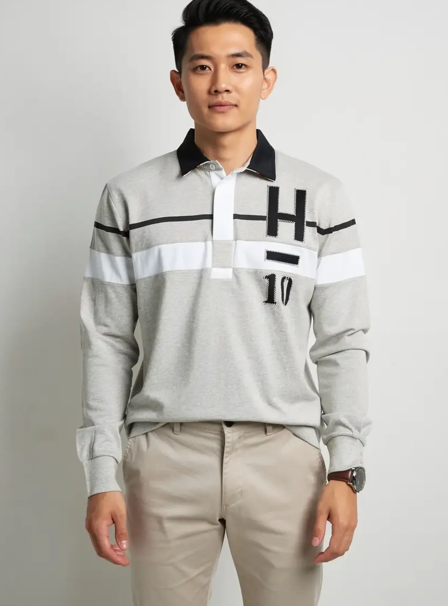 Polo Camberabero Gris Manches Longues