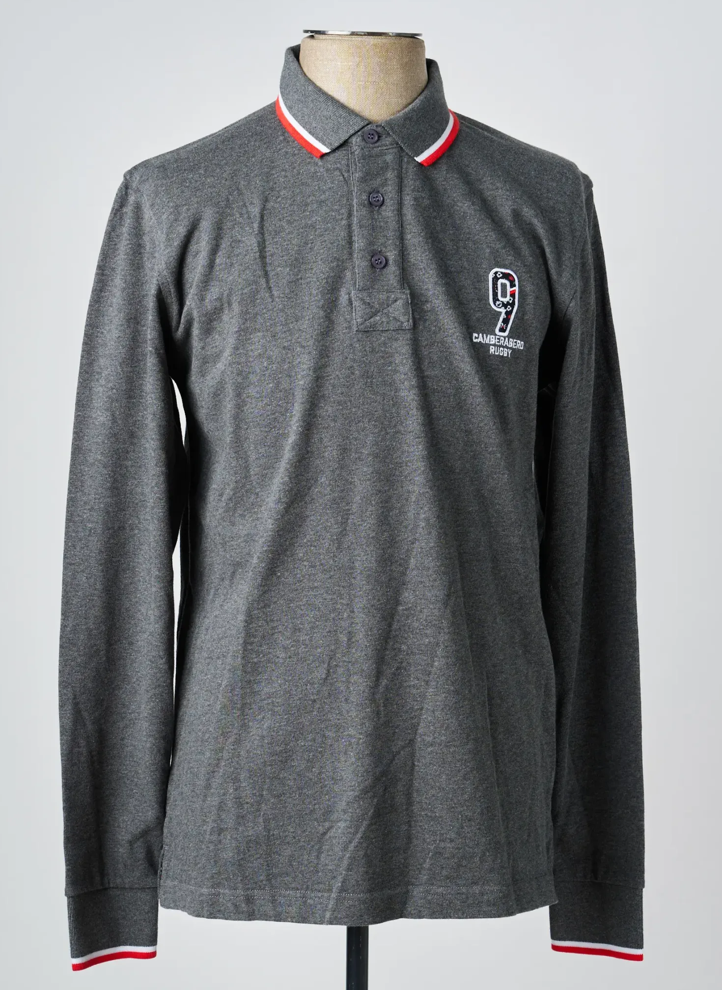 Polo Camberabero Gris Manches Longues