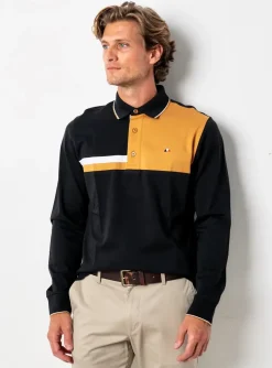 Polo Camberabero Noir Manches Longues
