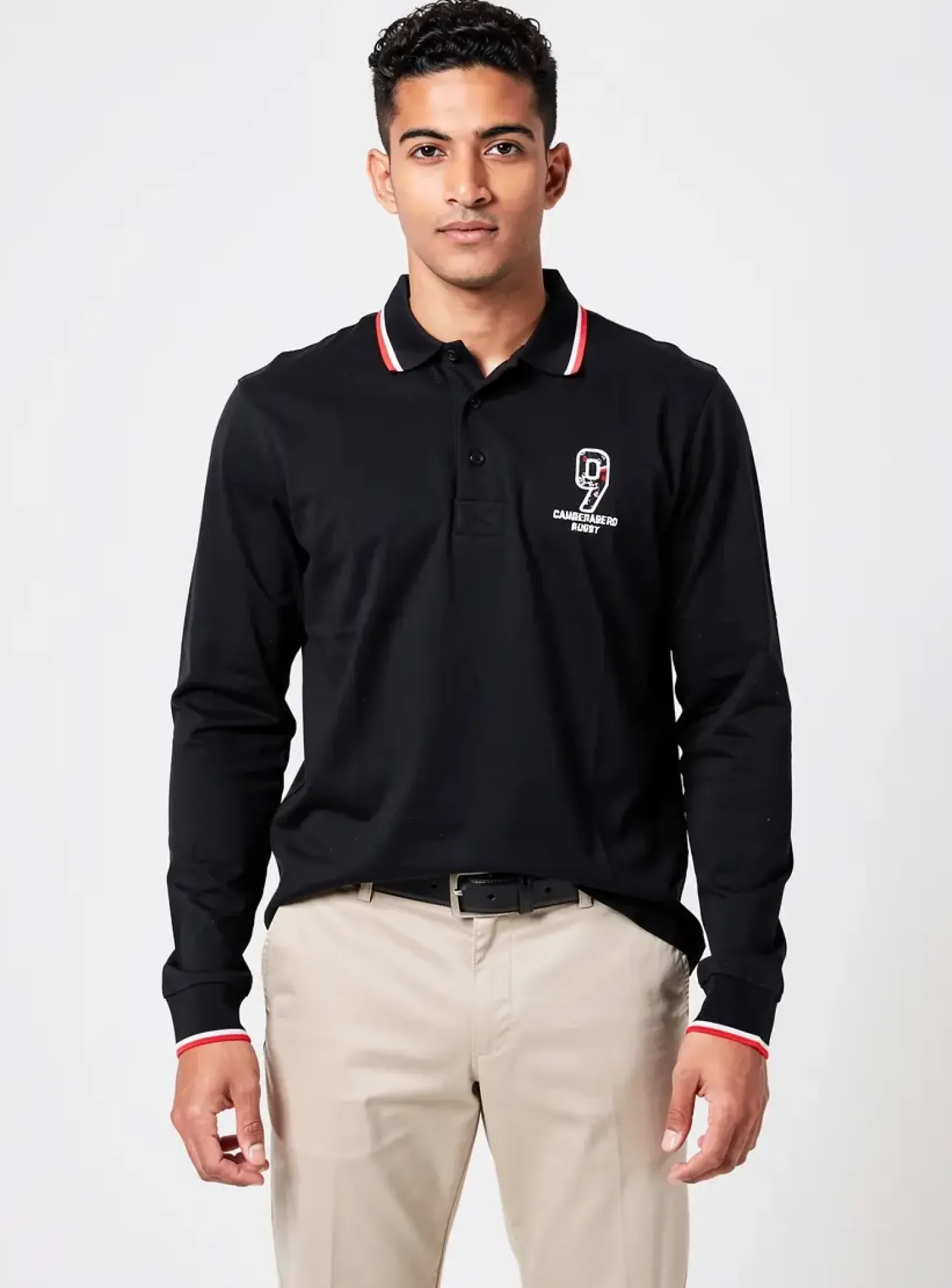Polo Camberabero Noir Manches Longues