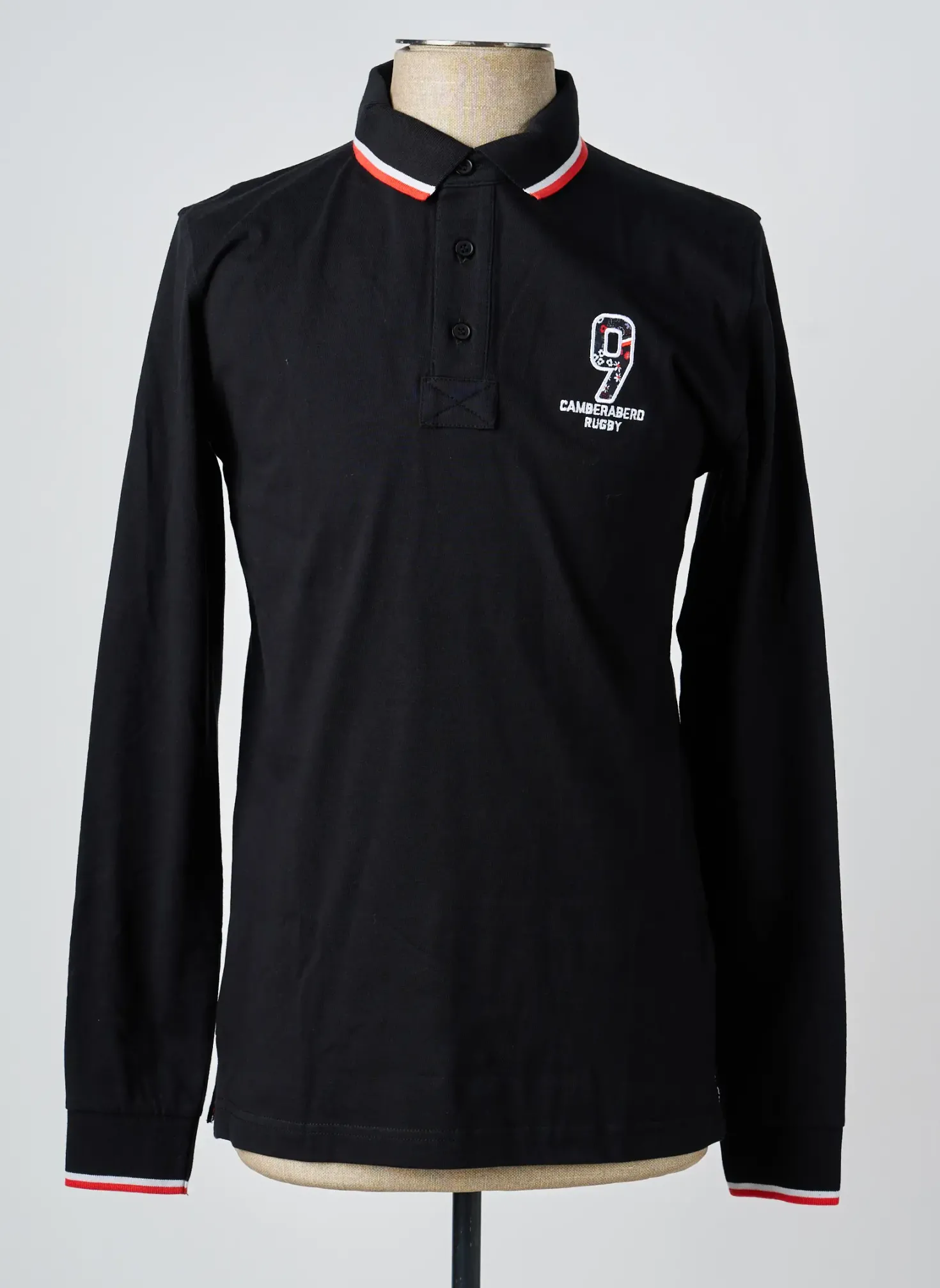Polo Camberabero Noir Manches Longues