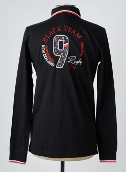 Polo Camberabero Noir Manches Longues
