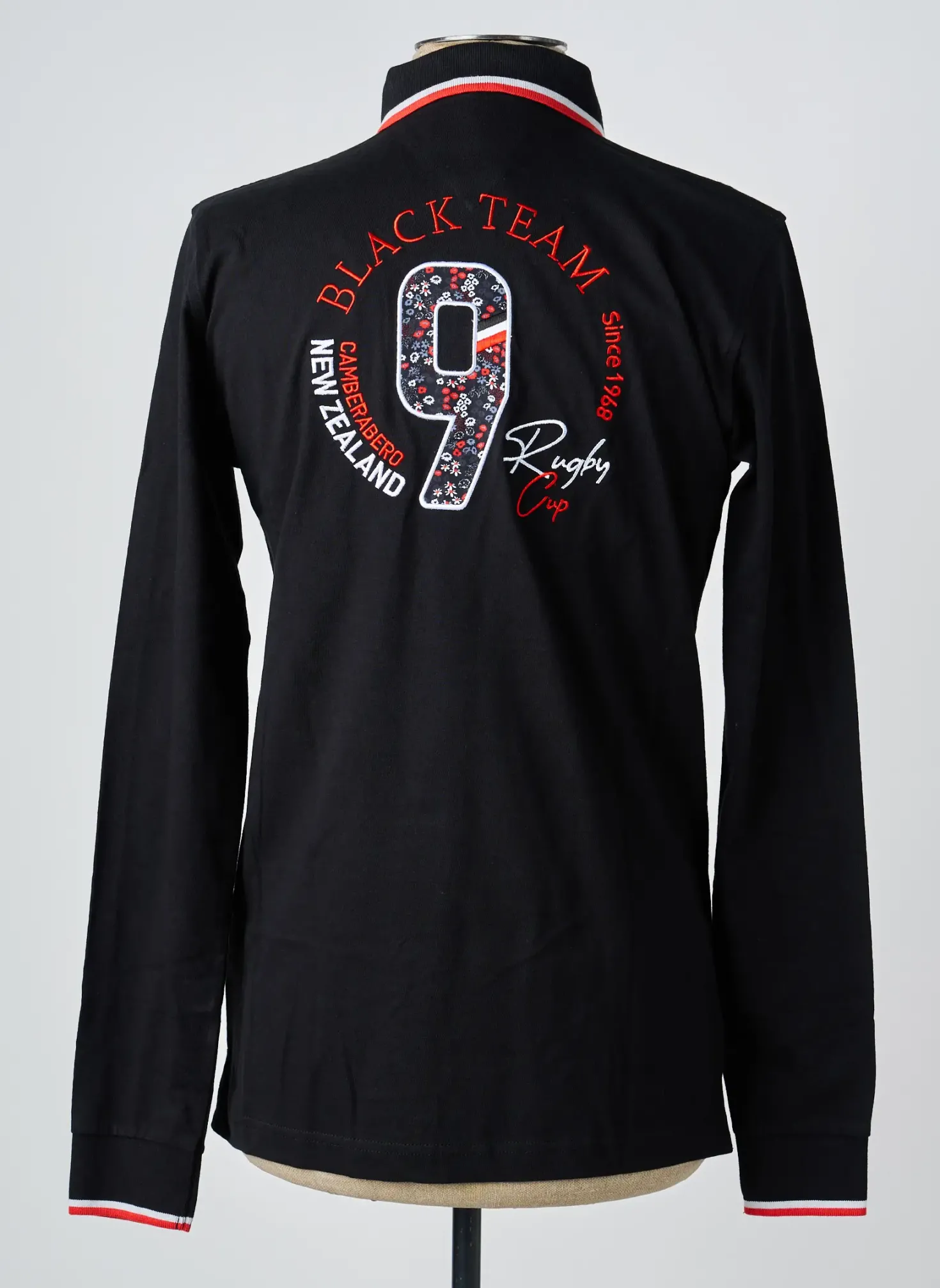 Polo Camberabero Noir Manches Longues