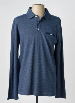 Polo Cambridge Bleu Manches Longues