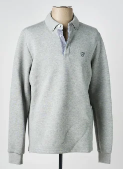 Polo Cambridge Gris Manches Longues