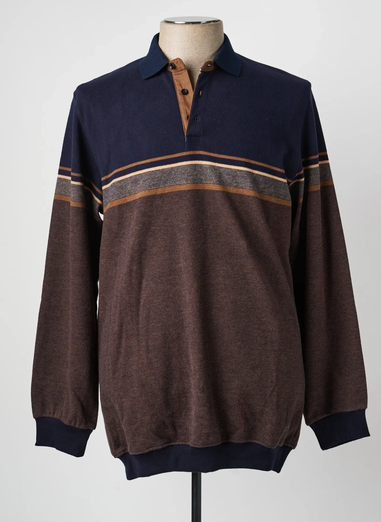Polo Cap 10 Ten Bleu Manches Longues