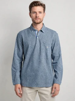 Polo Dario Beltran Bleu Manches Longues
