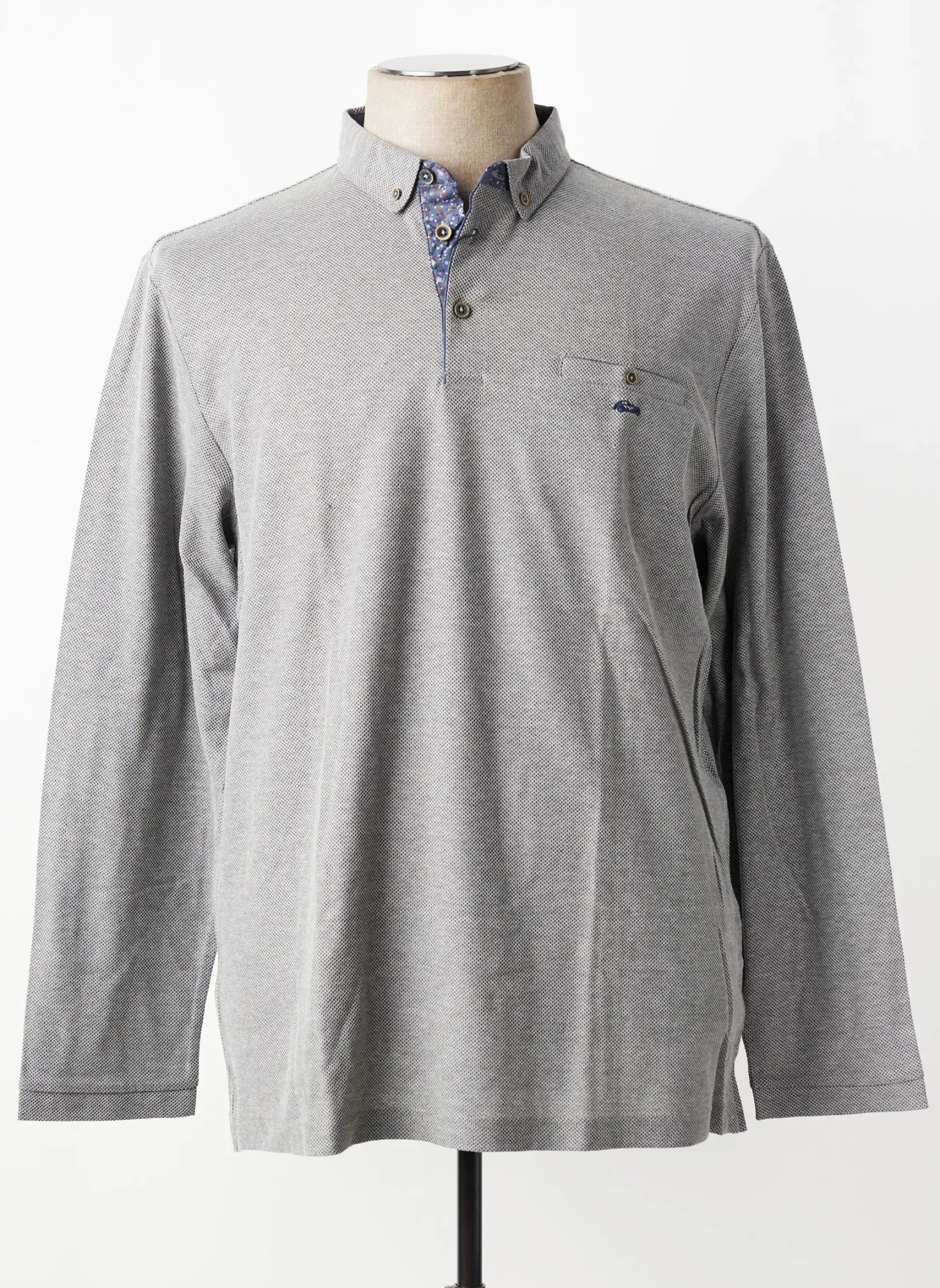Polo Dario Beltran Gris Manches Longues