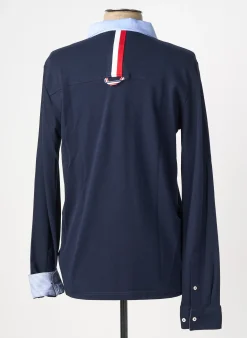 Polo Delahaye Bleu Manches Longues