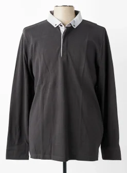 Polo Delahaye Gris Manches Longues