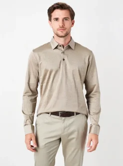 Polo Desoto Marron Manches Longues
