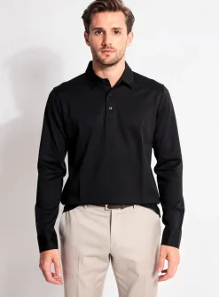 Polo Desoto Noir Manches Longues