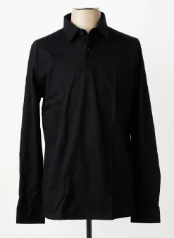 Polo Desoto Noir Manches Longues