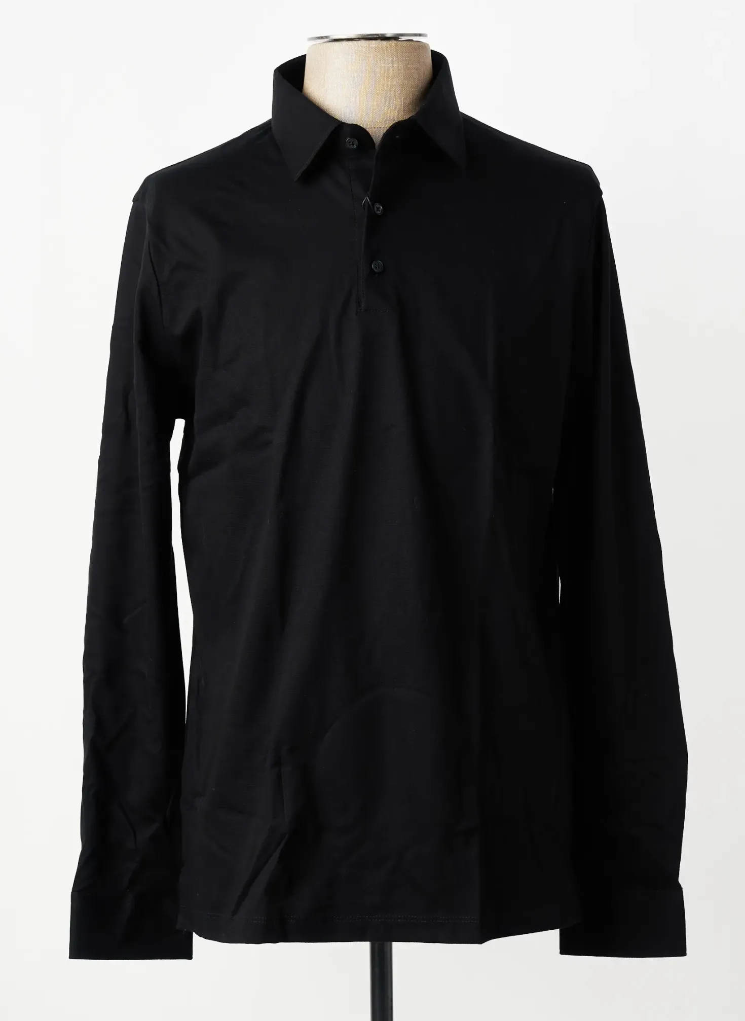 Polo Desoto Noir Manches Longues