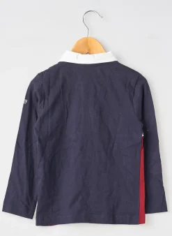 Polo Elle Est Ou La Mer Bleu Manches Longues