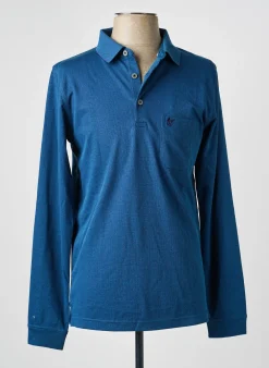 Polo Hajo Bleu Manches Longues