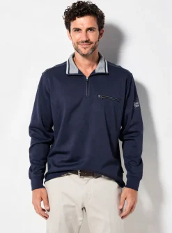 Polo Hajo Bleu Manches Longues